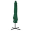 parasol 250x250 cm stålstang grøn