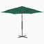 parasol 300 cm stålstang grøn