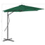 parasol 300 cm stålstang grøn
