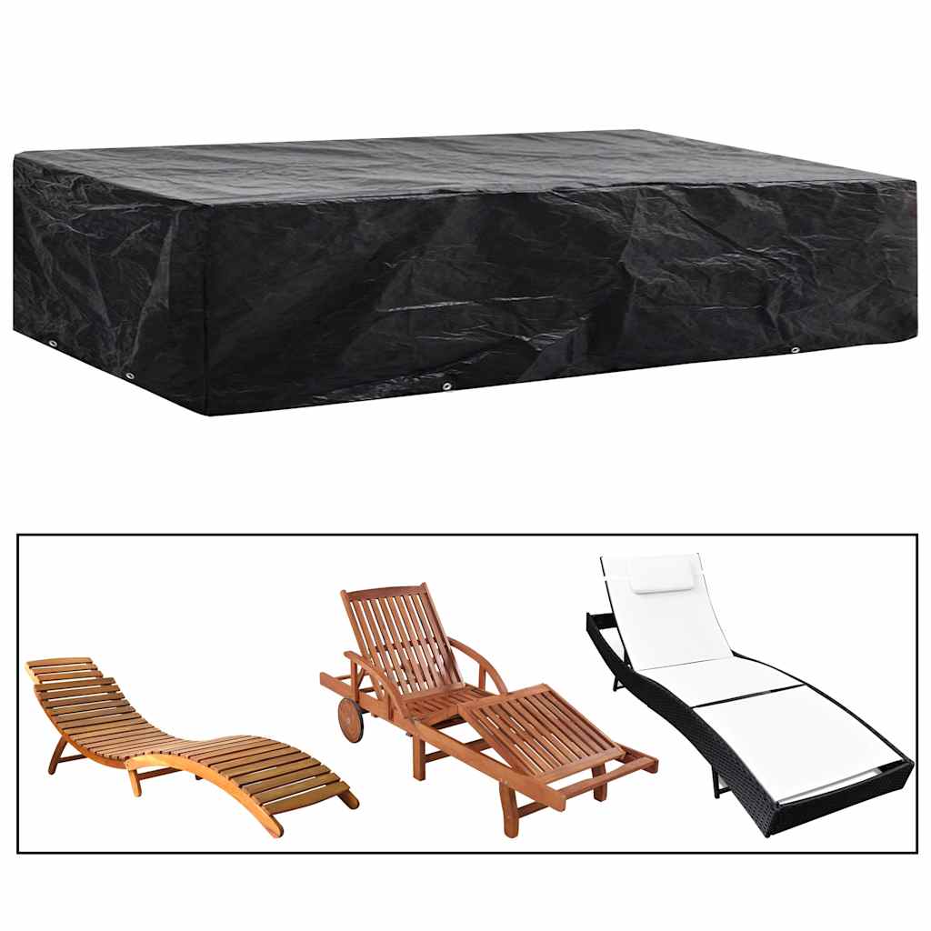 overtræk til liggestol 8 snørehuller 218x77x55 cm billede