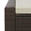 dobbelt liggestol polyrattan brun