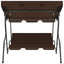 gyngesofa til haven 170x110x153 cm kaffefarvet