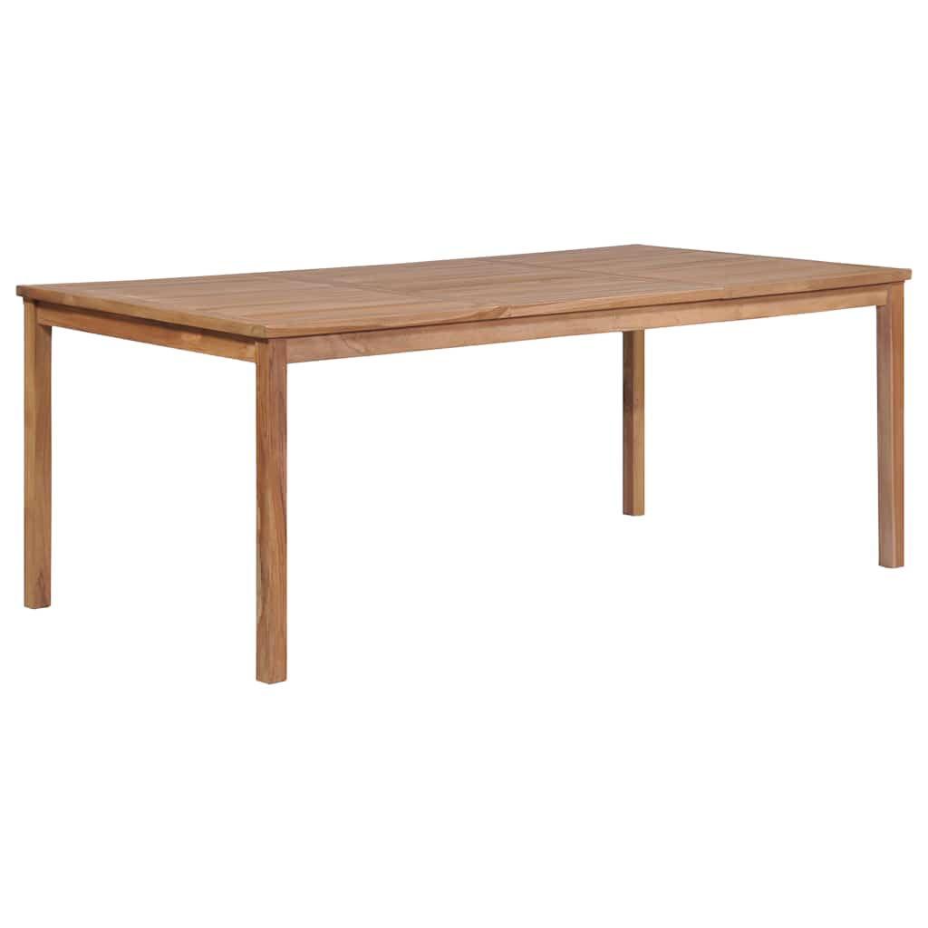 havebord 200x100x77 cm massivt teaktræ billede