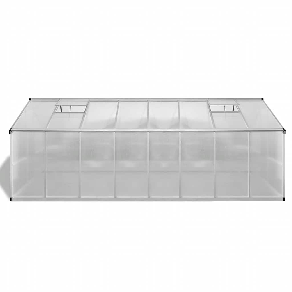 drivhus 481x250x195 cm 23,44 m³ aluminium