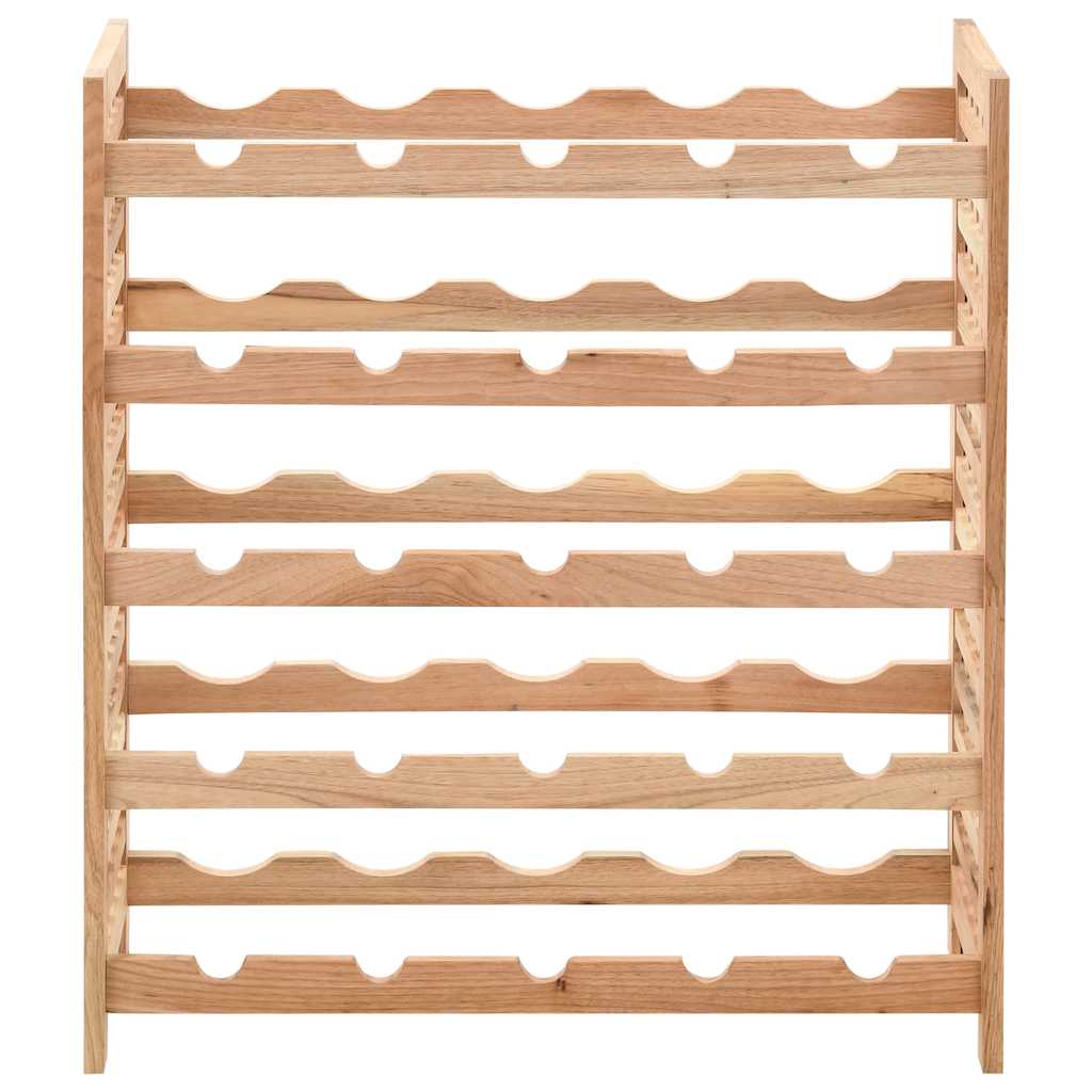 vinreol til 25 flasker 63x25x73 cm massivt valnøddetræ