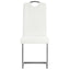 spisebordsstole med cantilever 6 stk. stof hvid