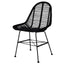 spisebordsstole 6 stk. naturligt rattan sort