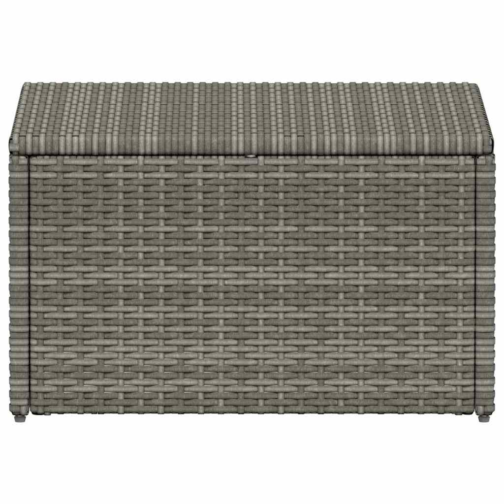 haveloungesæt i 4 dele med hynder polyrattan grå