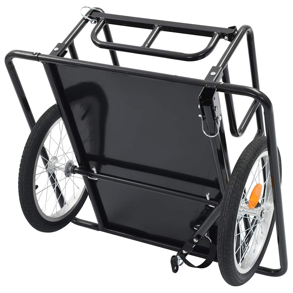 cykelanhænger 130x73x48,5 cm stål sort