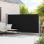 sammenrullelig sidemarkise 160 x 500 cm sort
