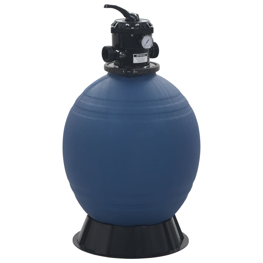 sandfilter til pool multiventil med 6 indstillinger 560 mm blå billede