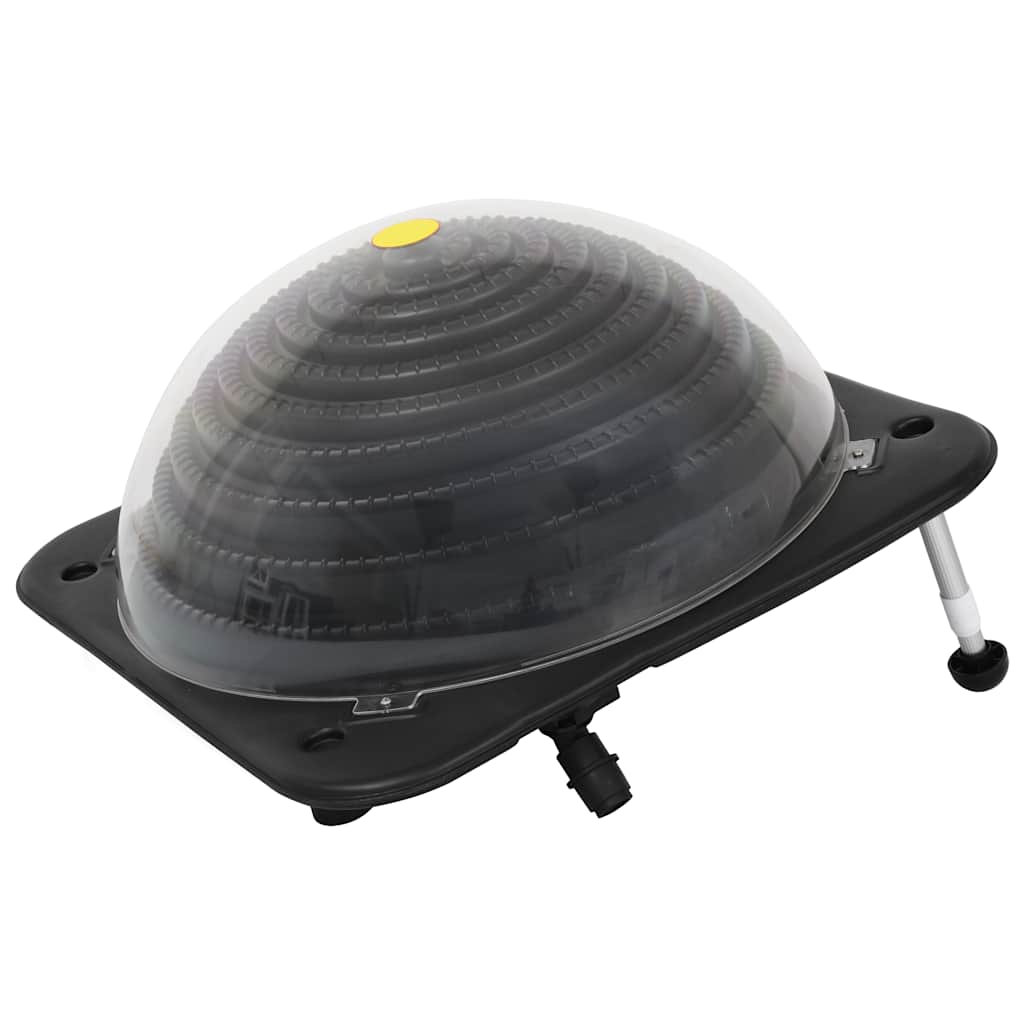 soldrevet poolopvarmer 75 x 75 x 36 cm HDPE aluminium billede