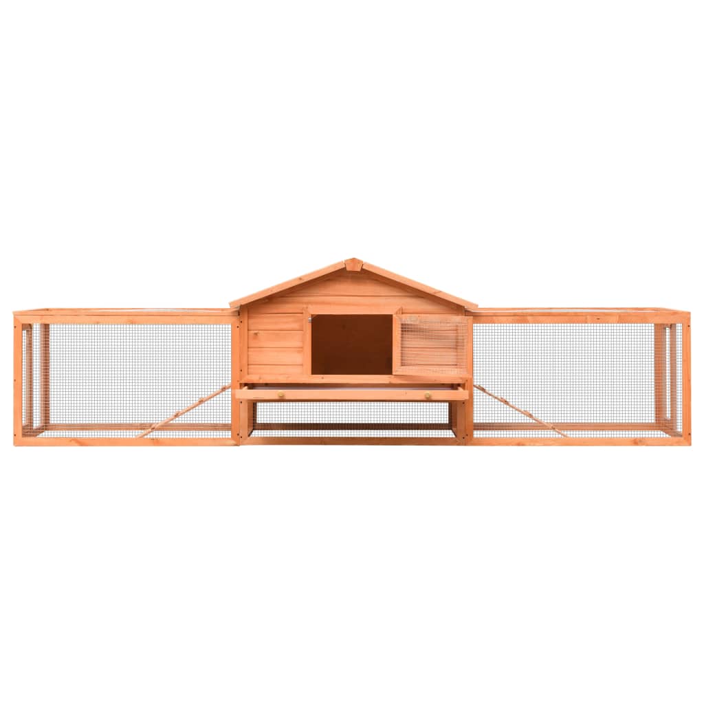 kaninbur 310x70x87 cm massivt fyrre- og grantræ