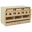 rugekasse 3 rum 96 x 40 x 45 cm massivt fyrretræ
