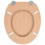 toiletsæde med låg MDF bambusdesign