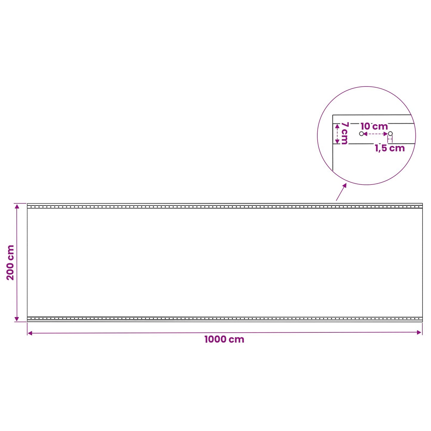 leno-presenning 260 g/m² 3 x 10 m hvid