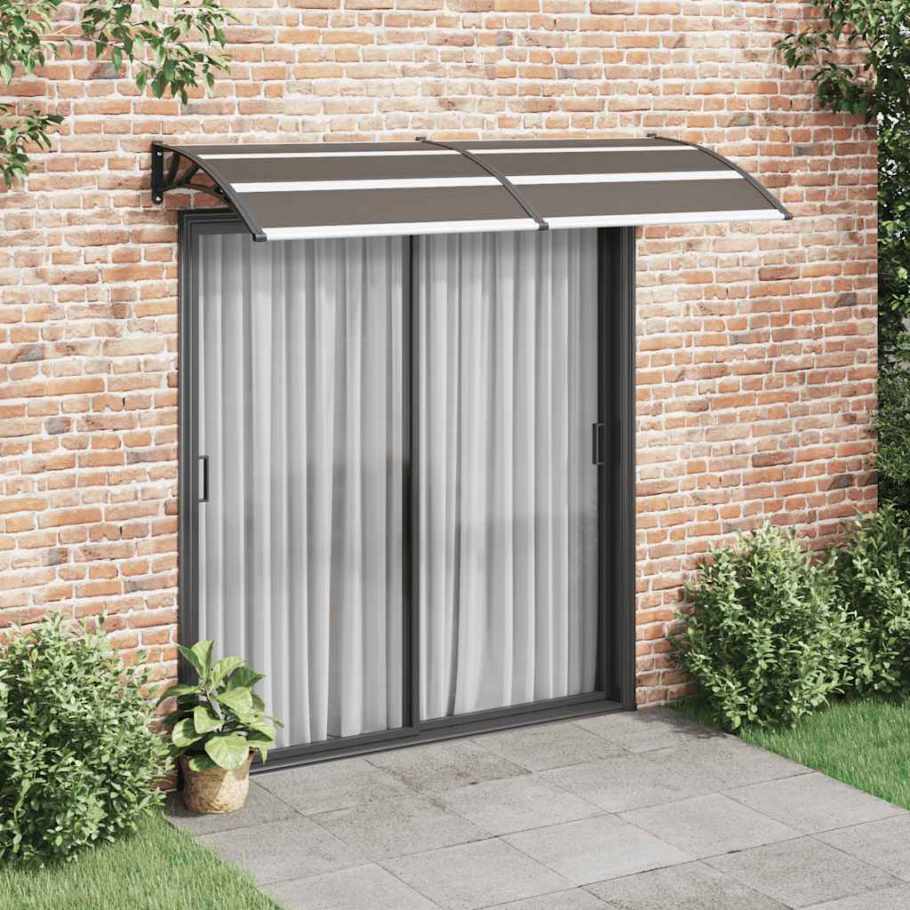 dørbaldakin 240x100 cm polycarbonat sort