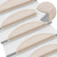 trappemåtter 15 stk. 56x17x3 cm taupe halvrund