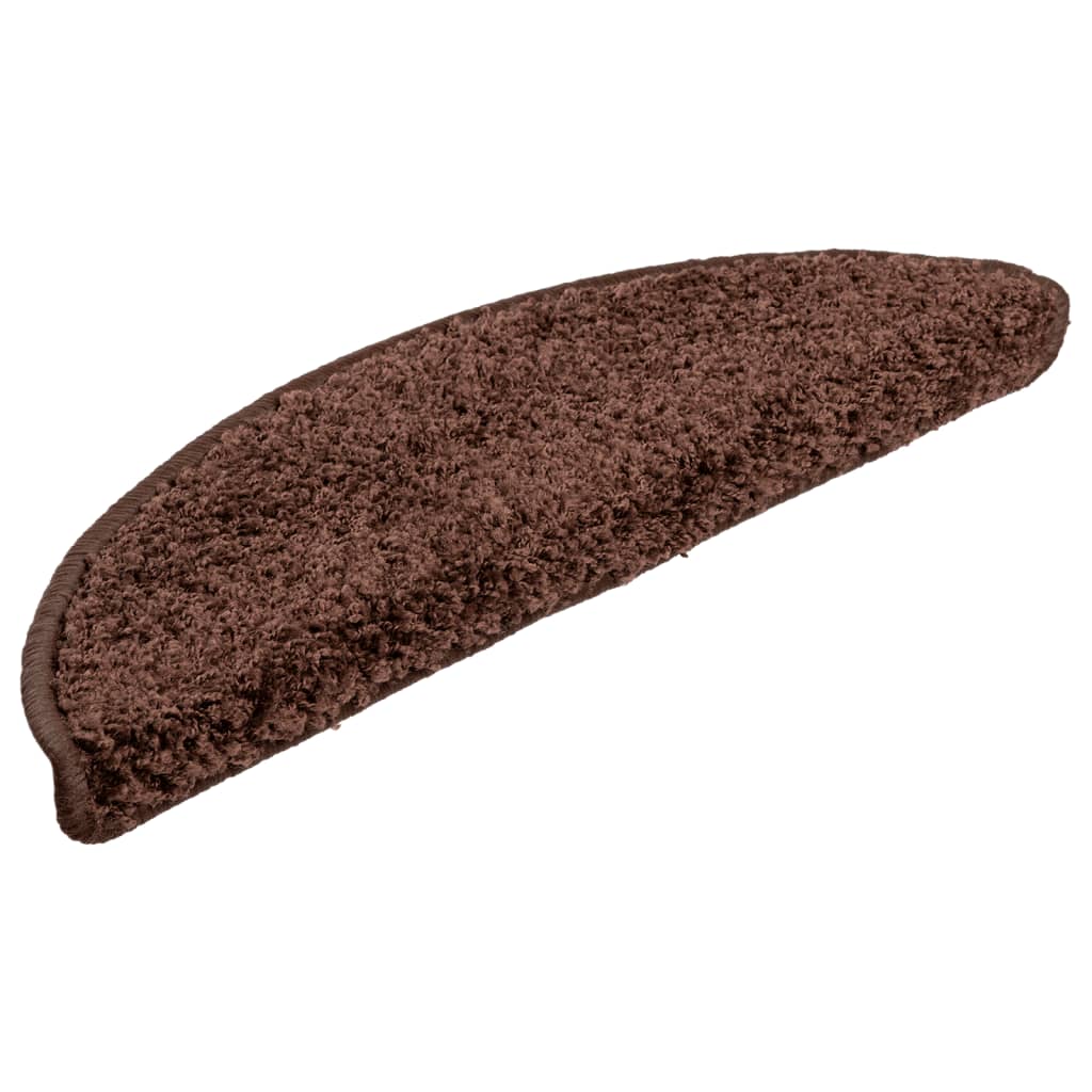 trappemåtter 15 stk. 56x17x3 cm brune halvrunde