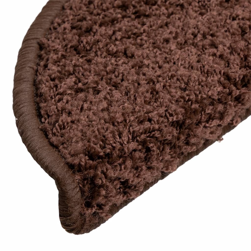trappemåtter 15 stk. 56x17x3 cm brune halvrunde