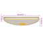 trappemåtter 15 stk. 56x17x3 cm cremefarvede halvrund