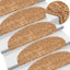 trappemåtter 15 stk. 65x21x4 cm beige halvrunde store