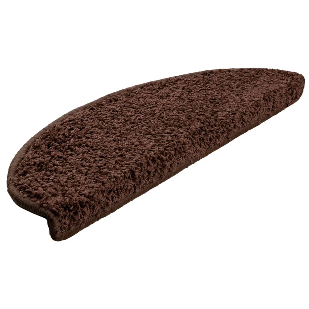 trappemåtter 15 stk. 65x21x4 cm brune halvrund store