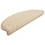trappemåtter 15 stk. 65x21x4 cm cremefarvede halvrund store