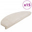 trappemåtter 15 stk. 65x21x4 cm hvide halvrunde store