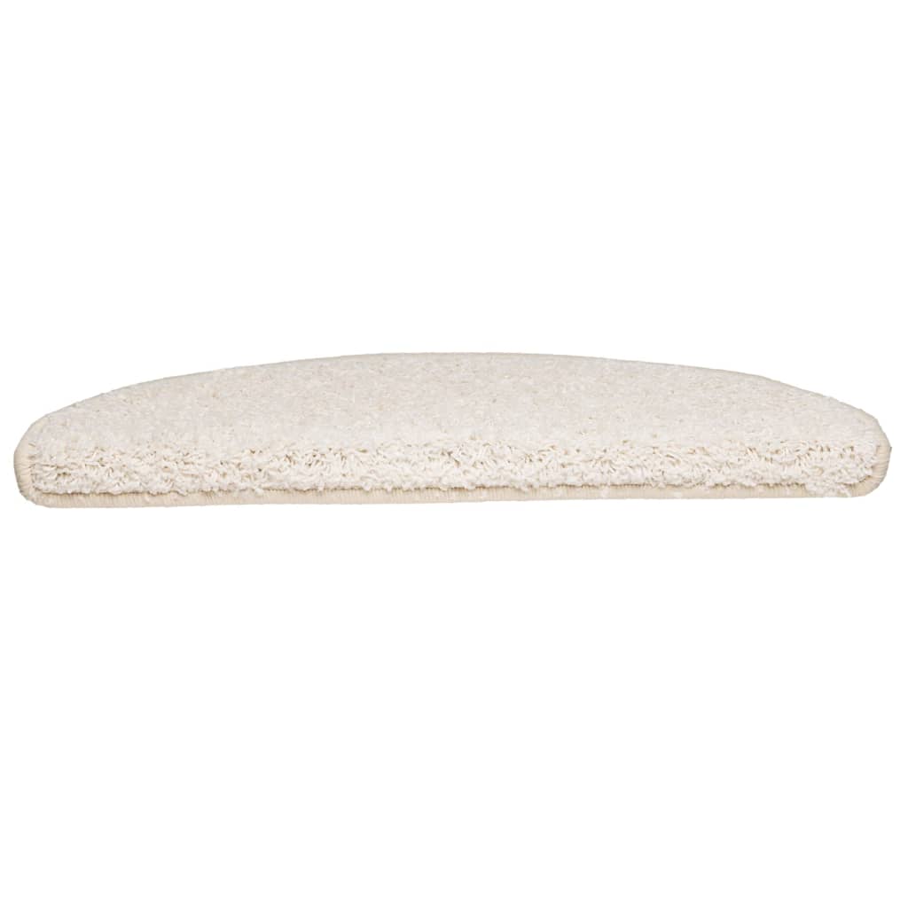 trappemåtter 15 stk. 65x21x4 cm hvide halvrunde store
