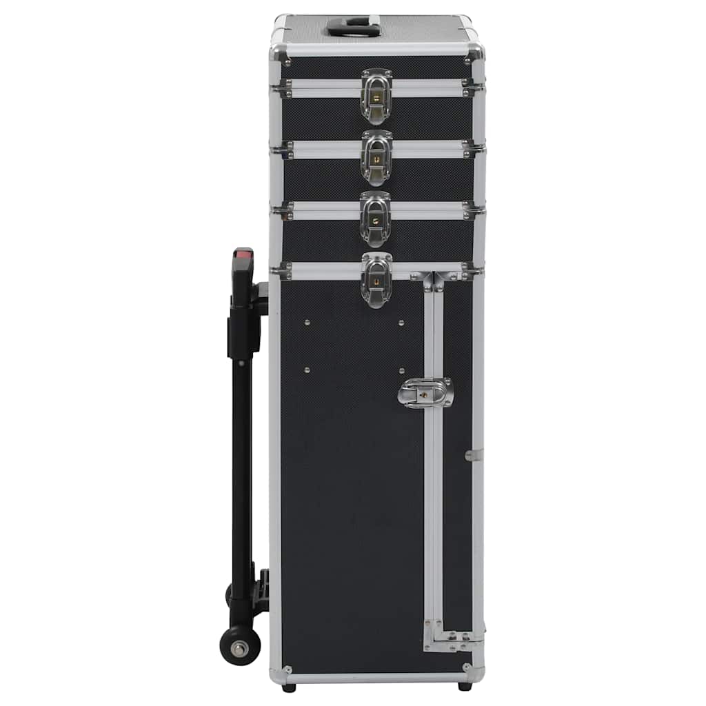 makeupkuffert aluminium sort