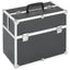 makeupkuffert 38x23x34 cm sort aluminium