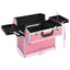 makeupkuffert 38x23x34 cm pink aluminium