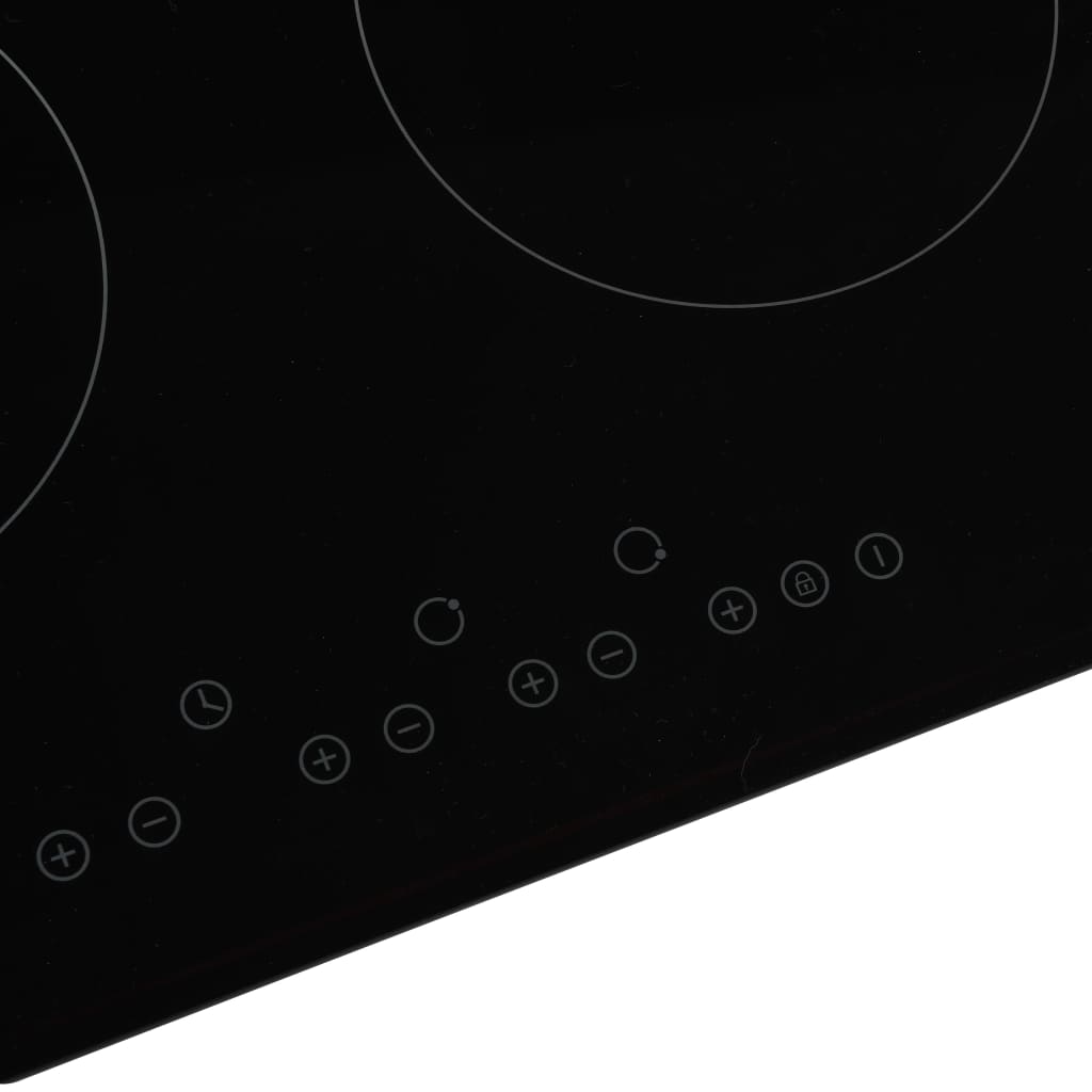 keramisk kogeplade med 4 varmezoner touch-panel 6600 W