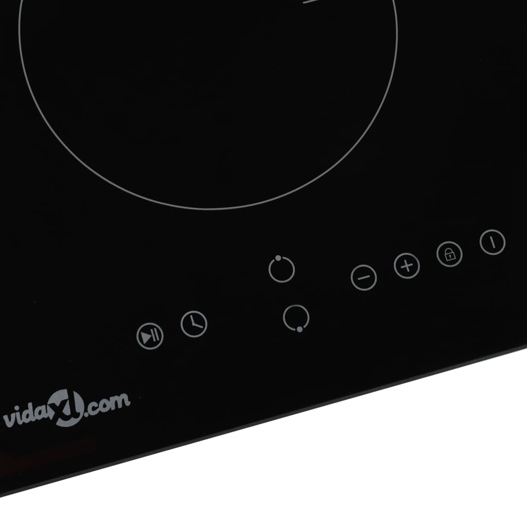 induktionskogeplade med 2 brændere Touch Control glas 3500 W