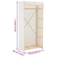 klædeskab 79 x 40 x 170 cm stof hvid