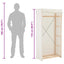 klædeskab 79 x 40 x 170 cm stof hvid