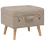 opbevaringstaburetter 3 stk. stof beige