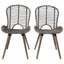 spisebordsstole 6 stk. naturligt rattan brun