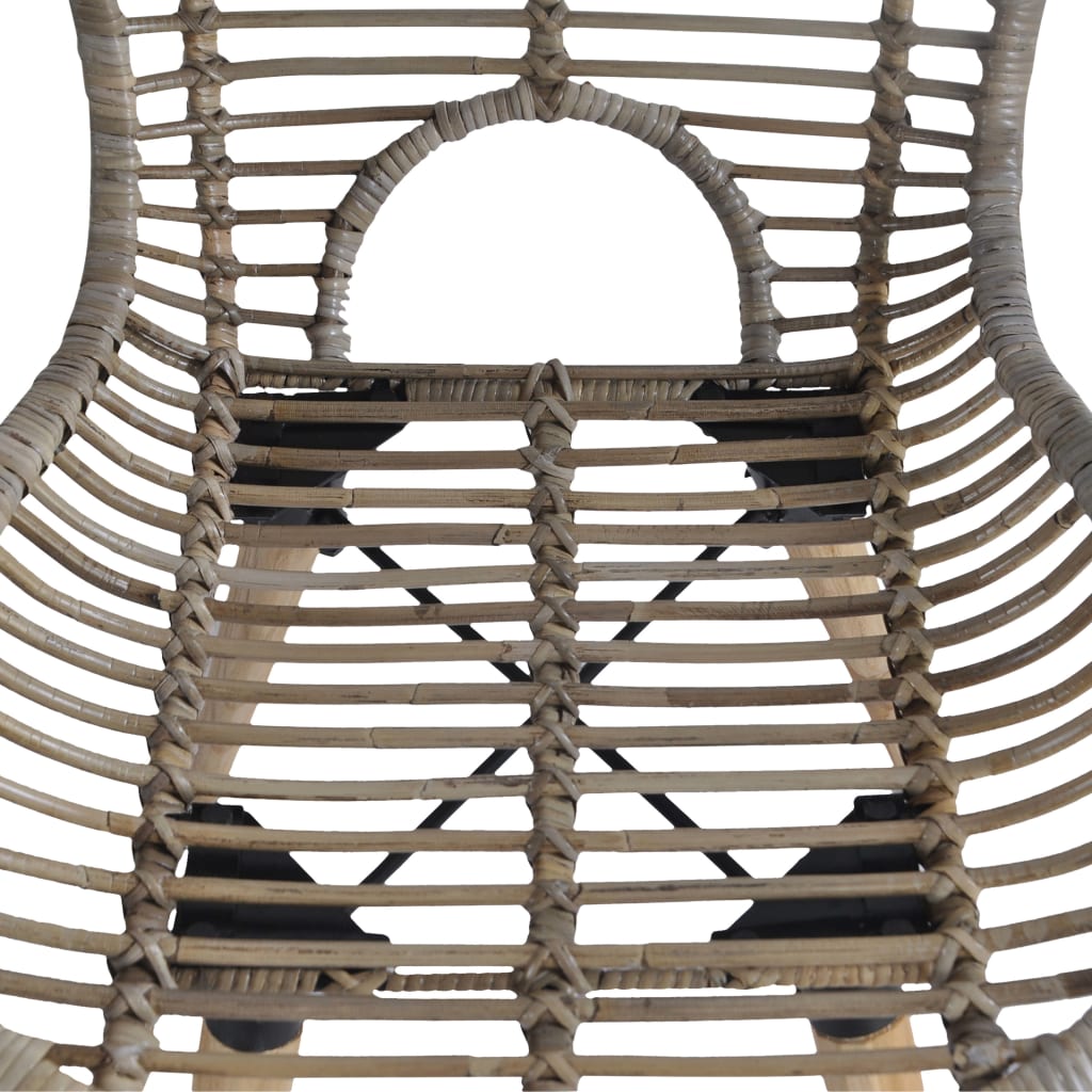 spisebordsstole 6 stk. naturligt rattan brun