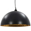 loftslamper 2 stk. halvkugle 50 cm E27 sort og guldfarvet