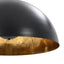 loftslamper 2 stk. halvkugle 50 cm E27 sort og guldfarvet