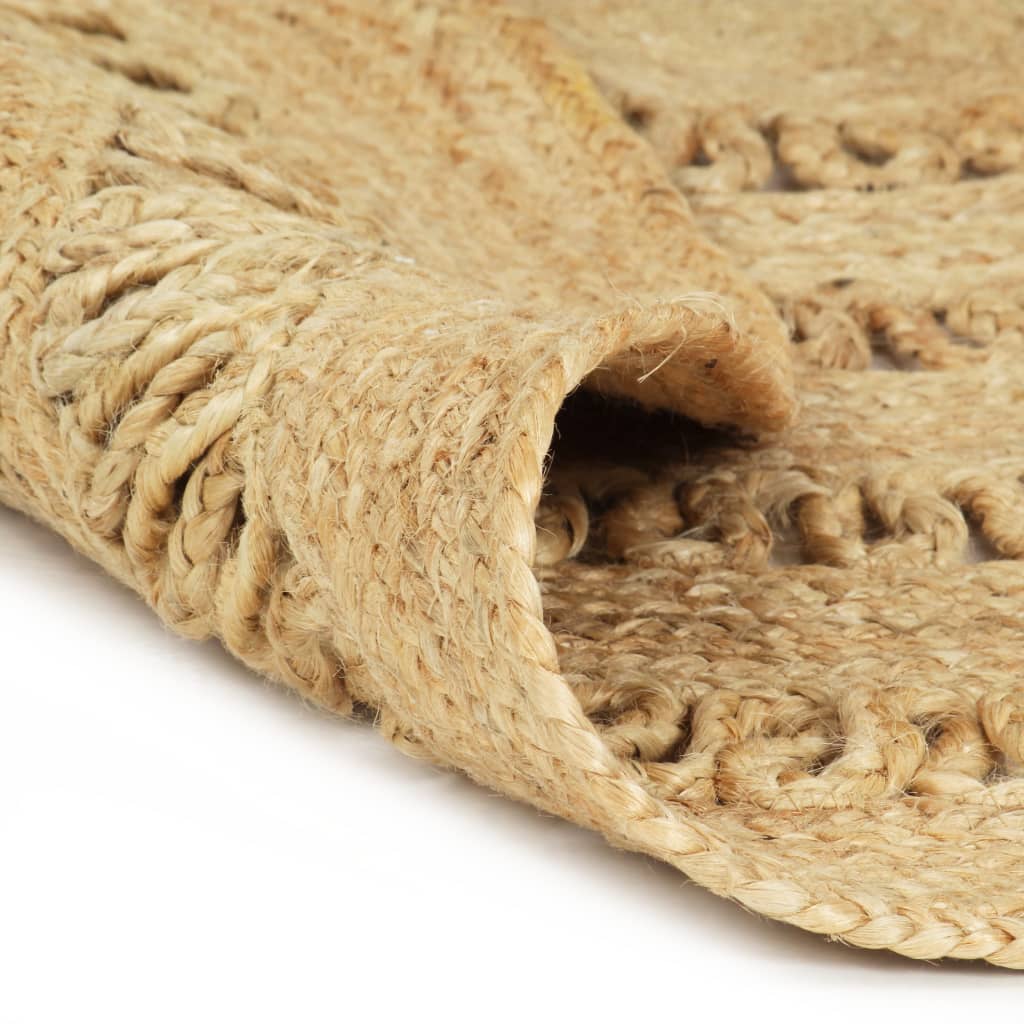 håndlavet tæppe flettet jute 150 cm