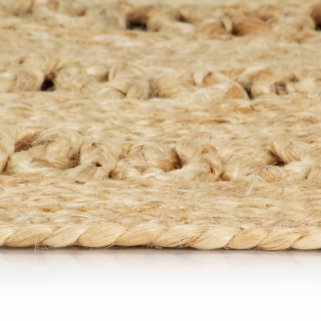 håndlavet tæppe flettet jute 150 cm