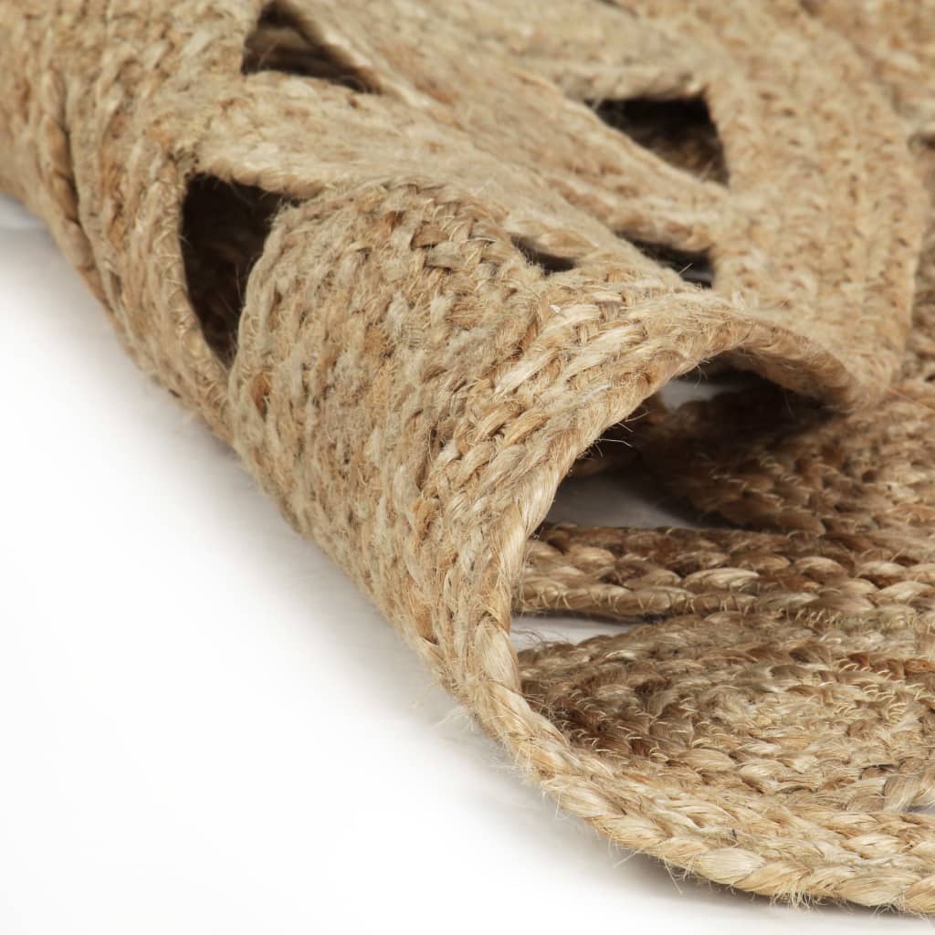 håndlavet tæppe flettet jute 90 cm