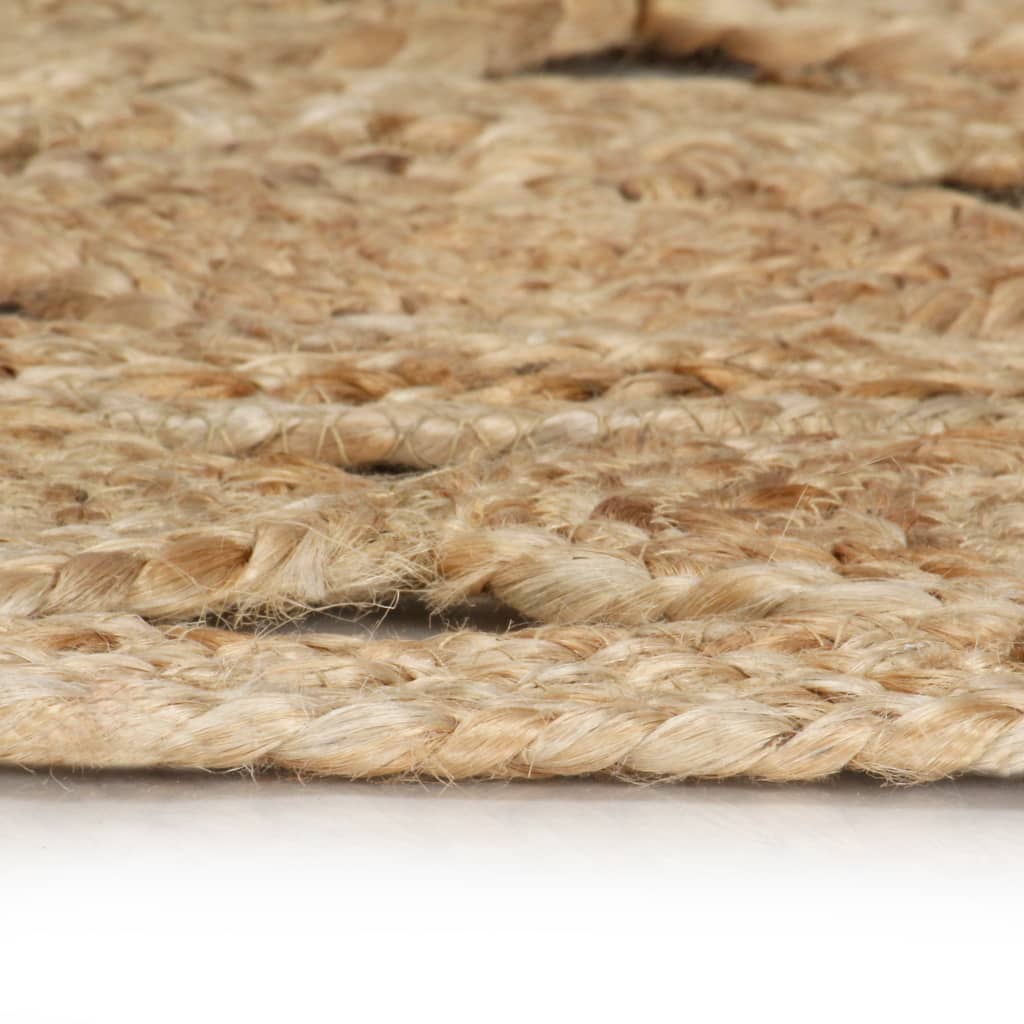 håndlavet tæppe flettet jute 120 cm