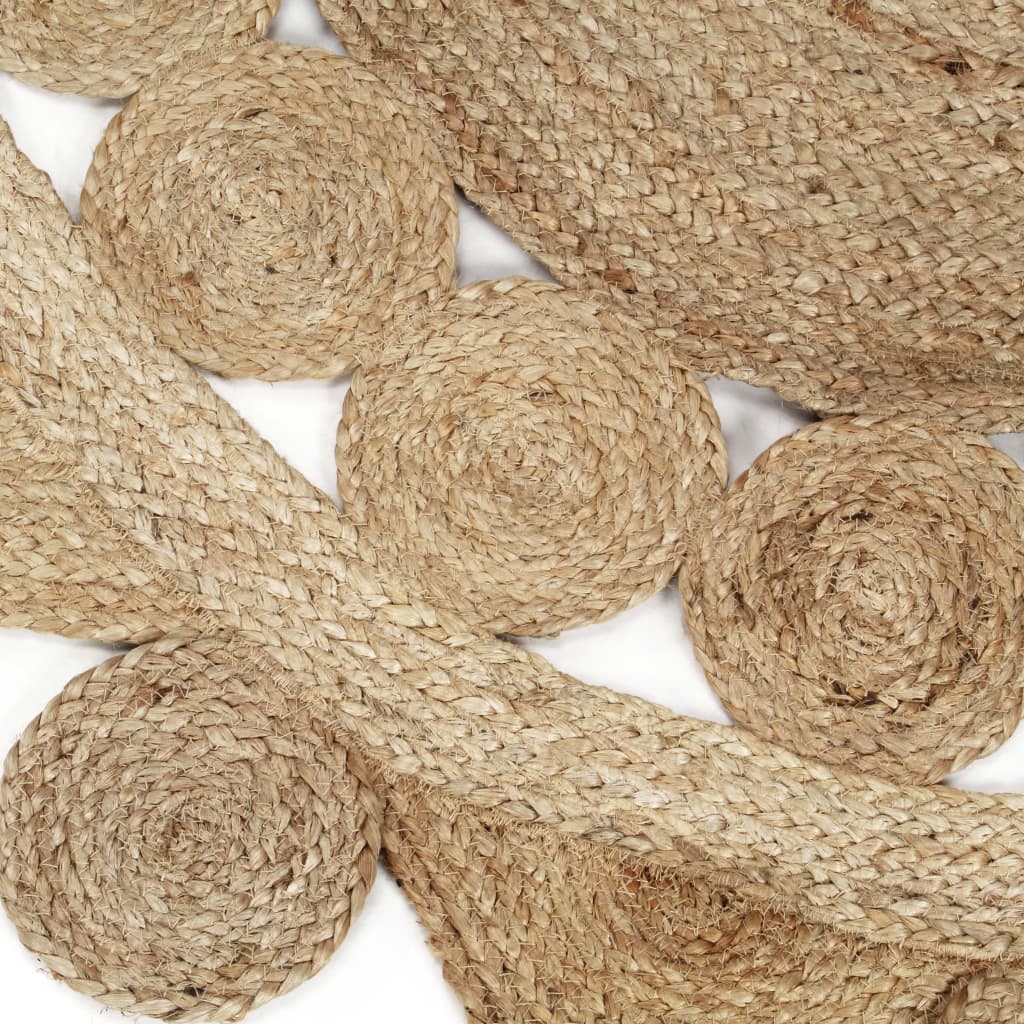 håndlavet tæppe flettet jute 90 cm