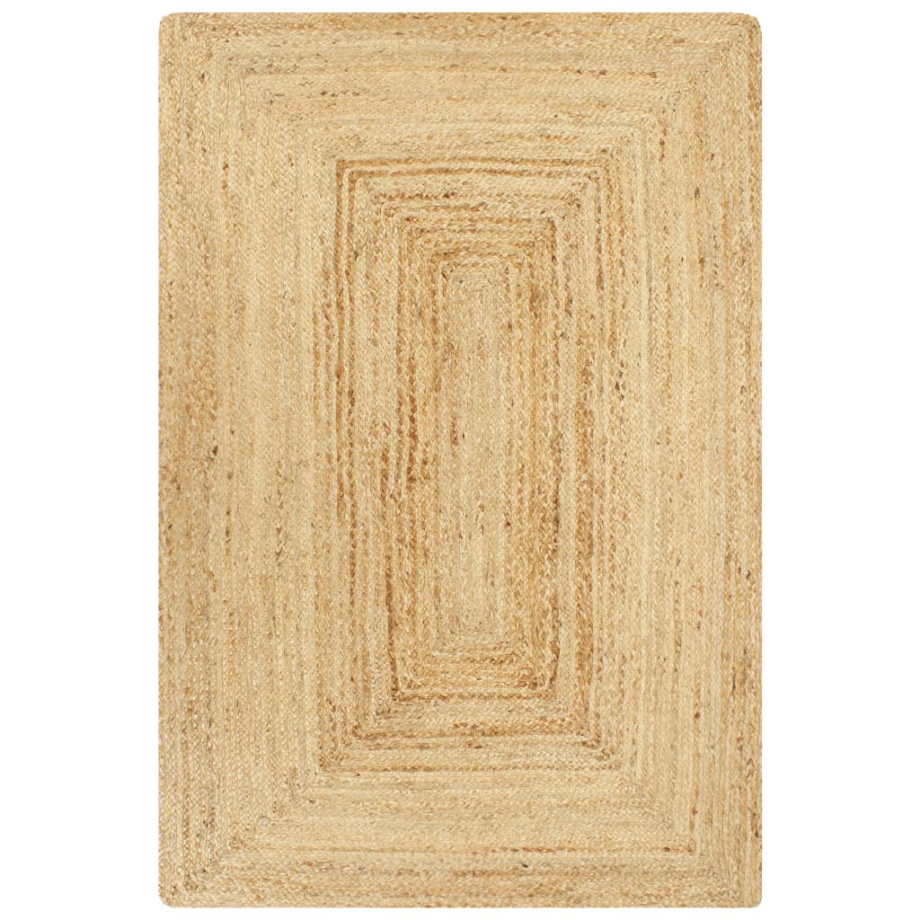 håndlavet tæppe jute 120 x 180 cm naturfarvet