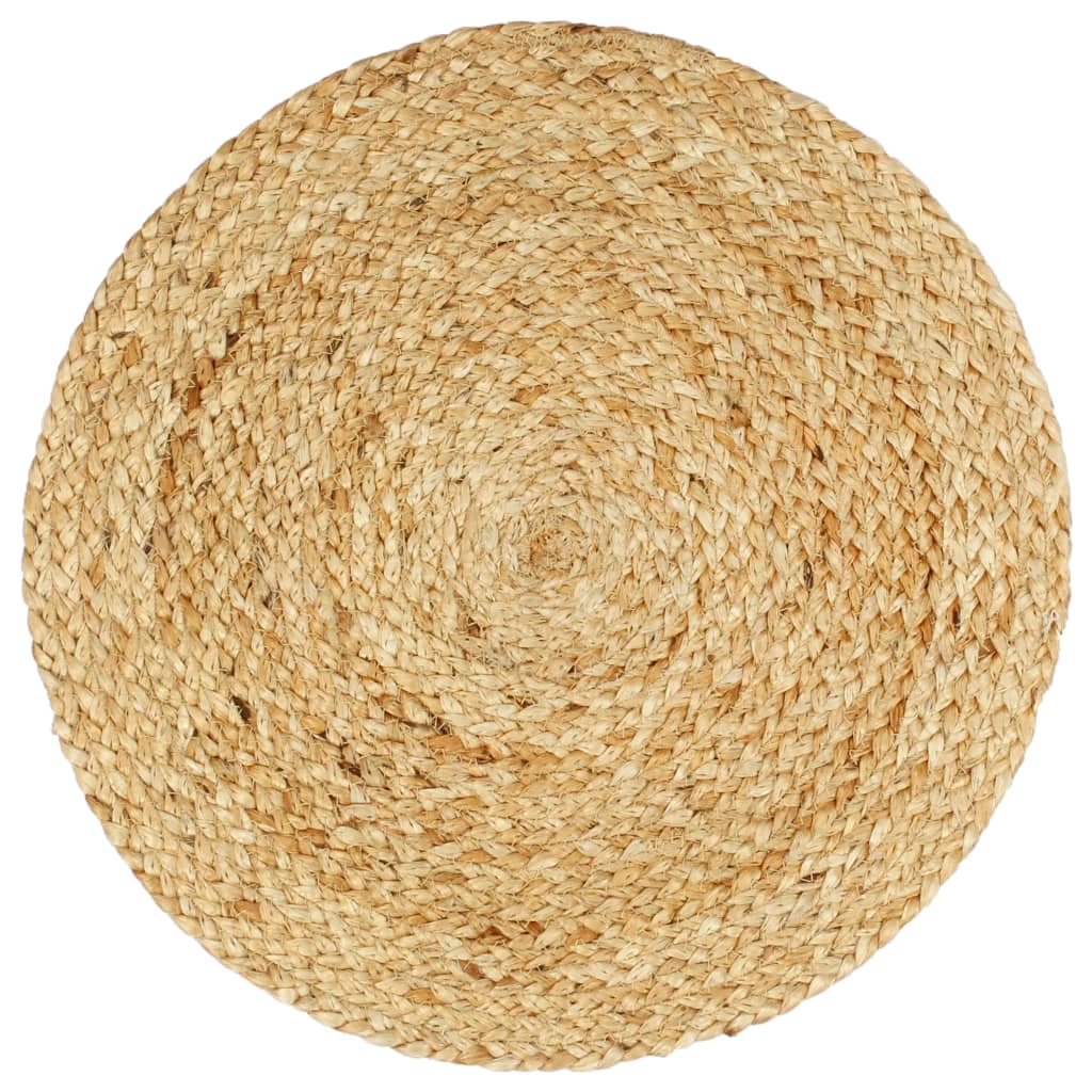 dækkeservietter 4 stk. rund 38 cm jute naturfarvet