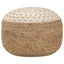håndlavet puf 45x30 cm jute hvid